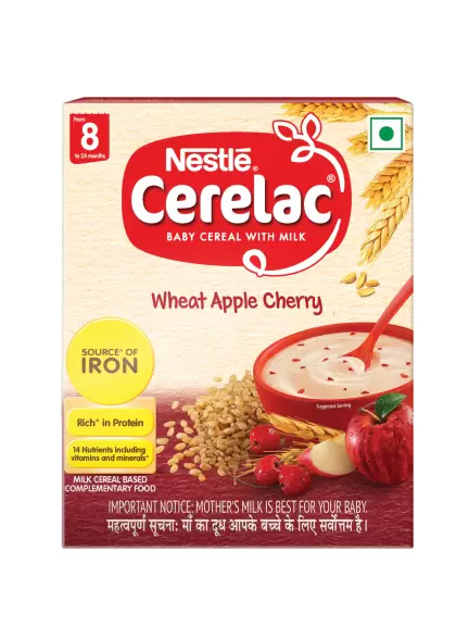 Nestle Cerelac Wheat Apple Cherry <br> 8 to 24 months