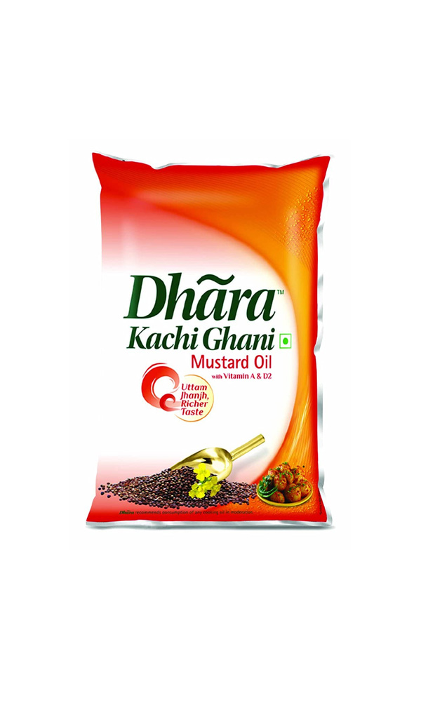 Dhara Kachhi Ghani Mustard Oil 1.L